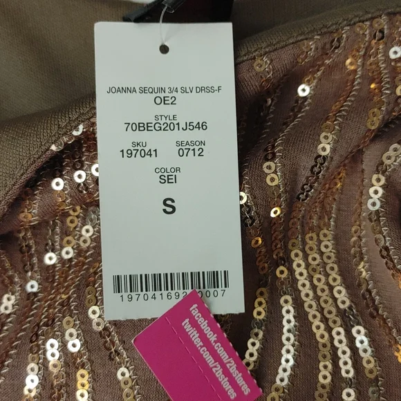 Joanna Sequin 3/4 Sleeve Fress - Picture 6 of 6